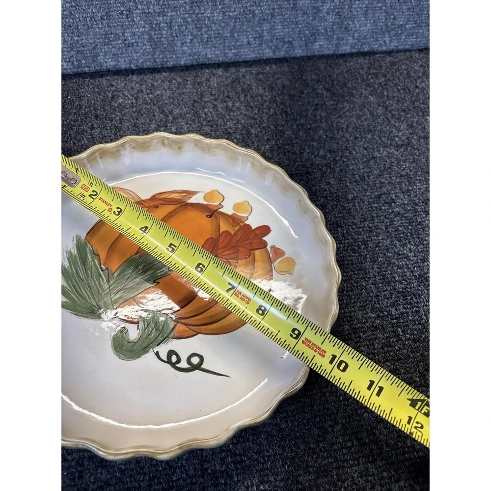 Vtg~Hausenware~Pumpkin Quiche/Tart/Pie Pan~Baking/Autumn/Fall